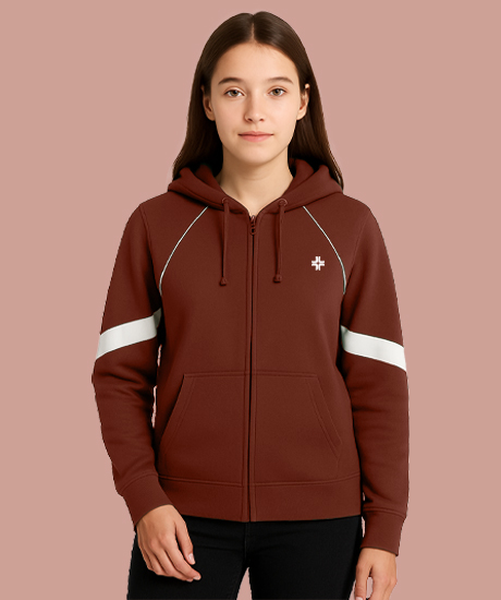 GIRLS ZIPPER WITH HOODIE