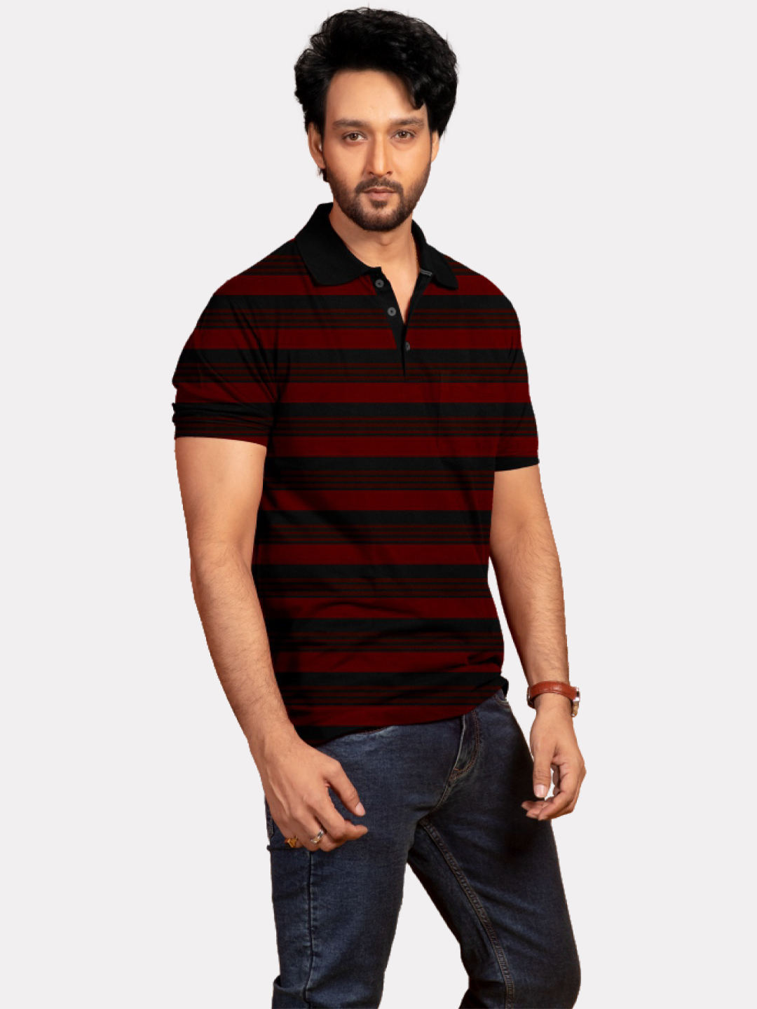 Men's Sinker Stripe Polo T-Shirt