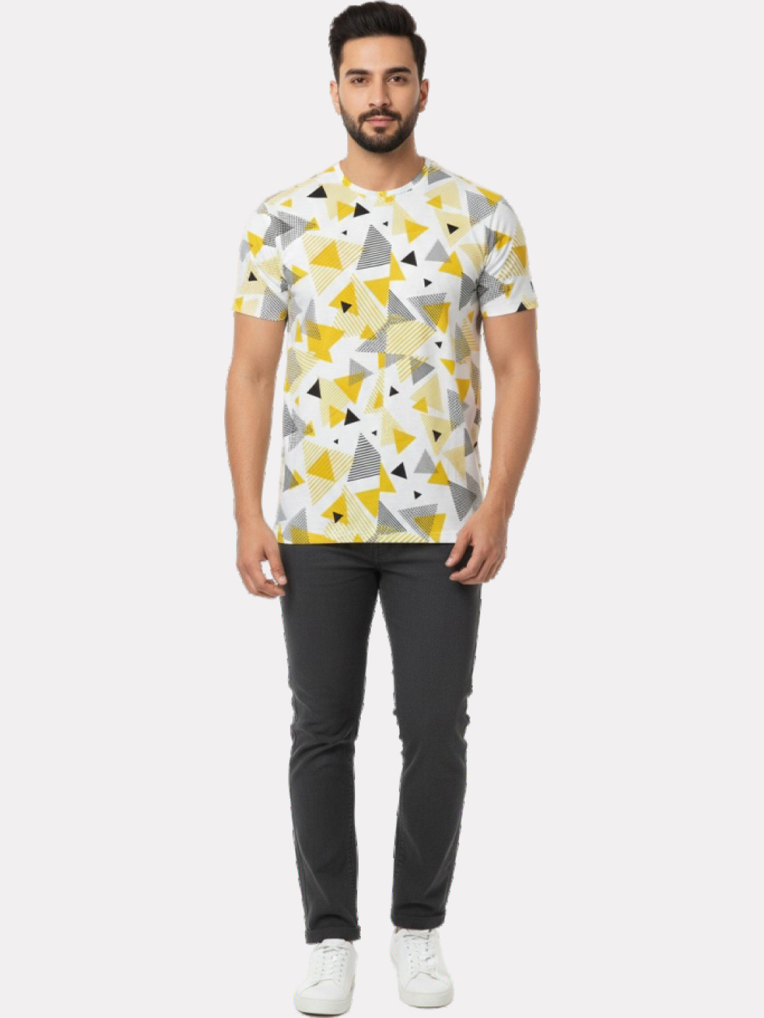 Men's Round Neck All Over Print T-Shirt