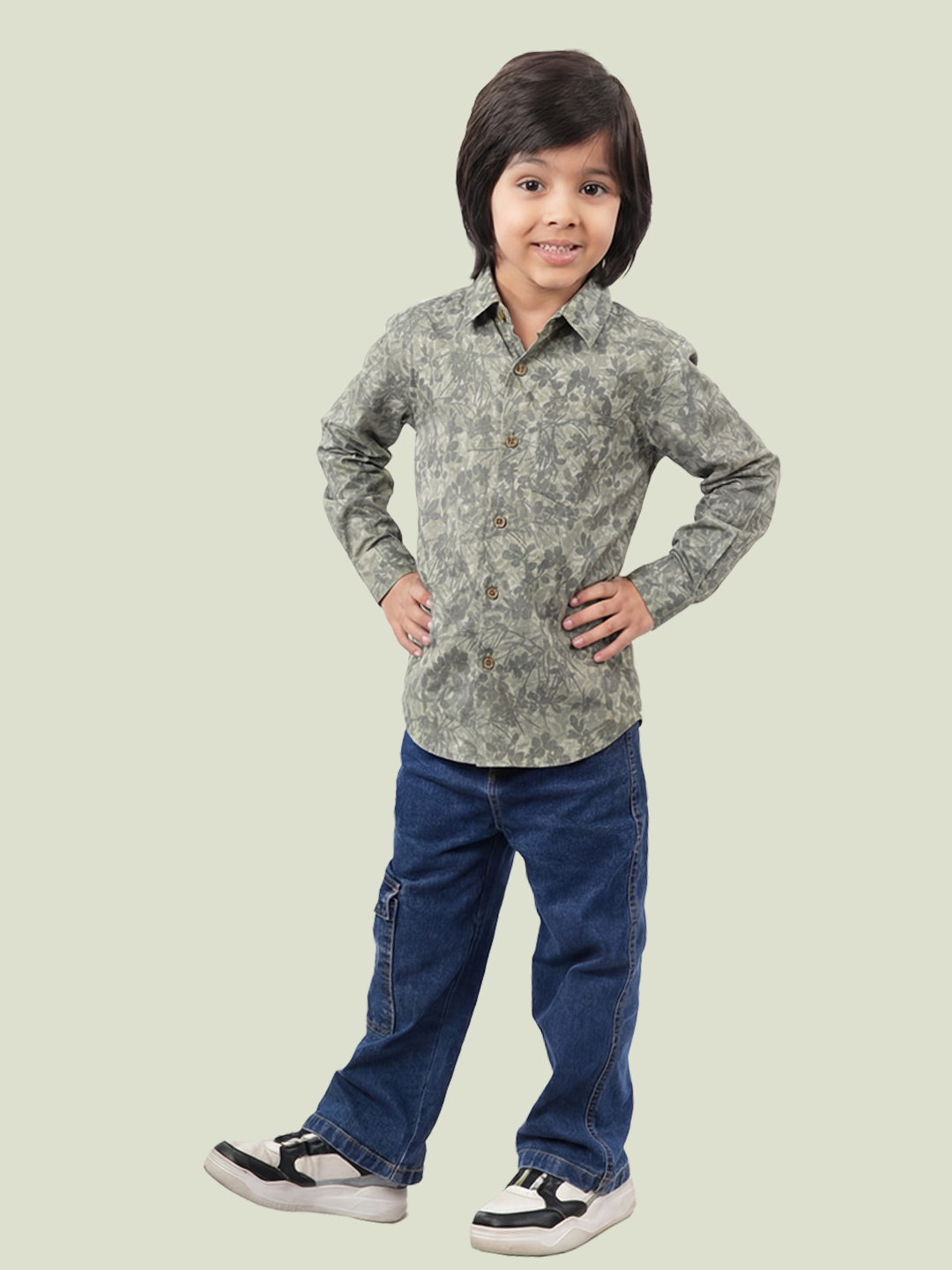Boy's Printed Cotton Shirt
