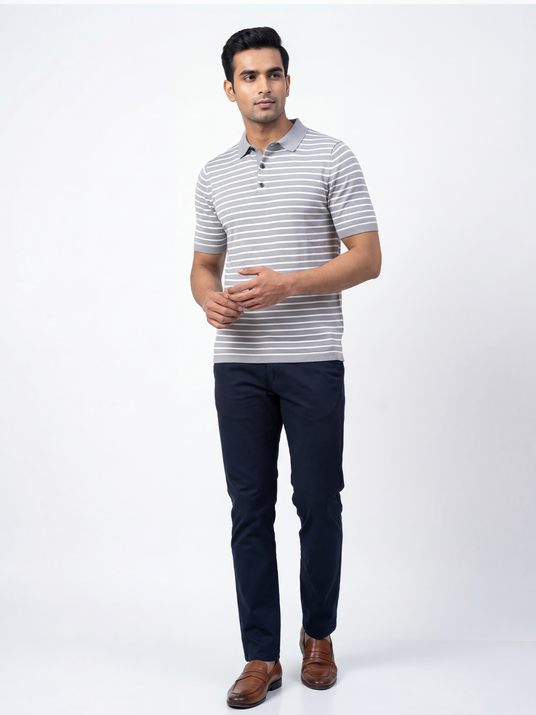 Mens Yarn Dyed Polo t-shirt