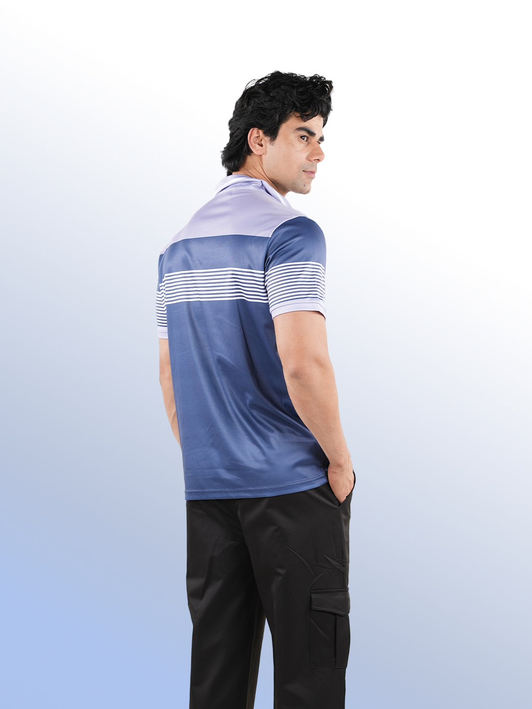 Mens Stripe Polo t-shirt