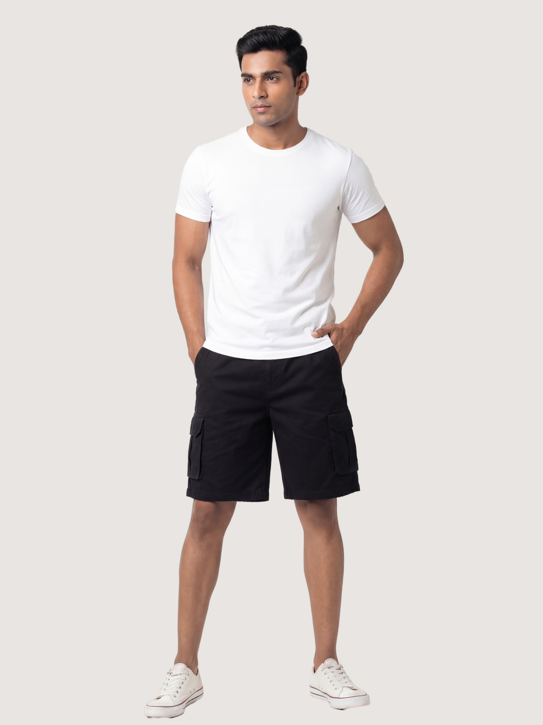 Men's Solid Cargo Trackpant